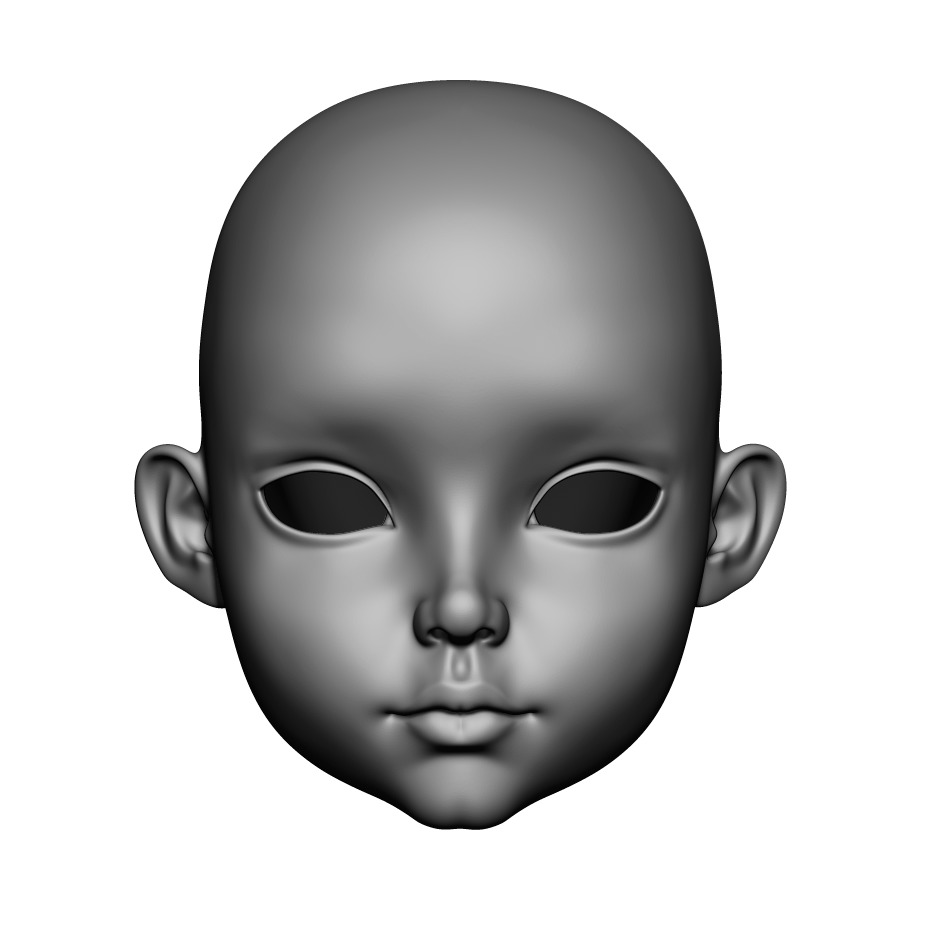 Gwinnett - Head 3DHead HeadArt Headspace CreativeHead 3D print model_1