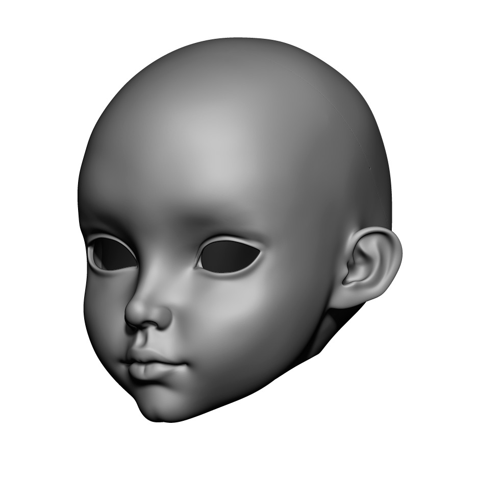 Gwinnett - Head 3DHead HeadArt Headspace CreativeHead 3D print model_2