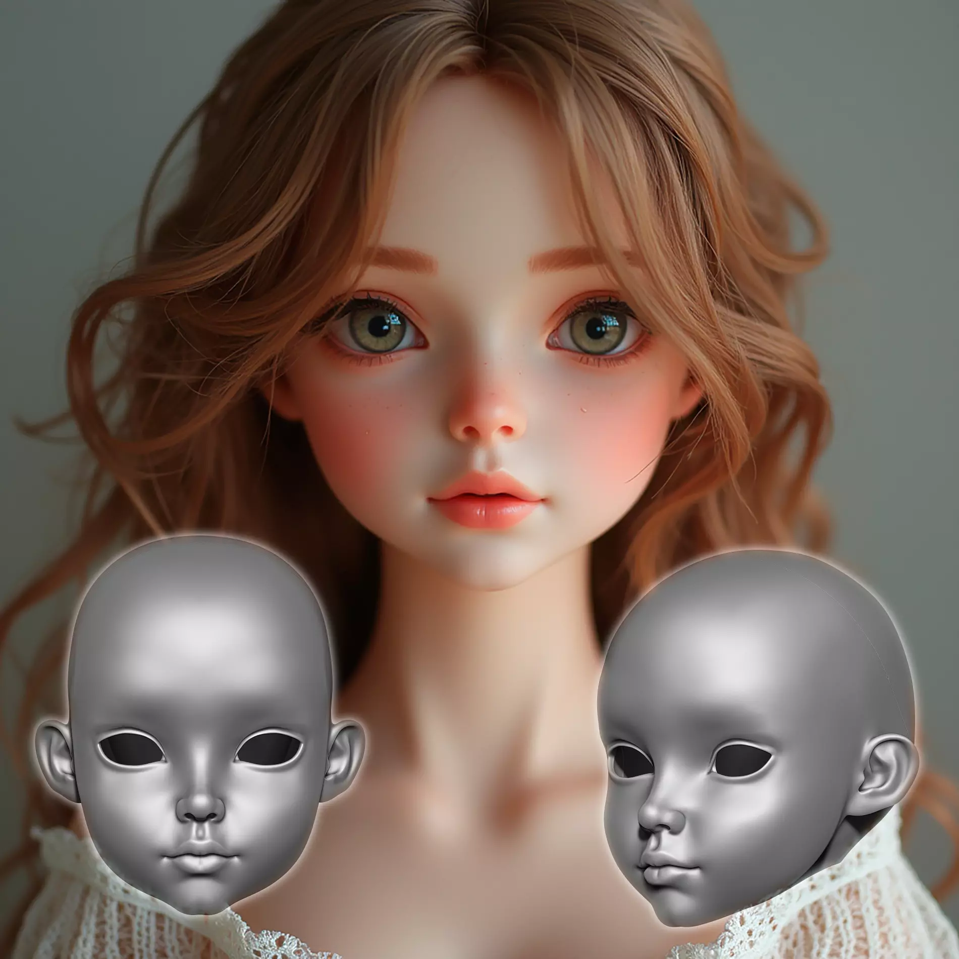 Gwinnett - Head 3DHead HeadArt Headspace CreativeHead 3D print model_0