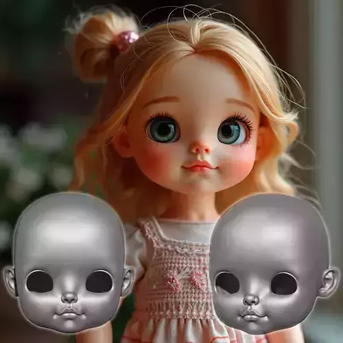 Isabella - bjd Head bjd doll 3D Head Headspace Creative Head