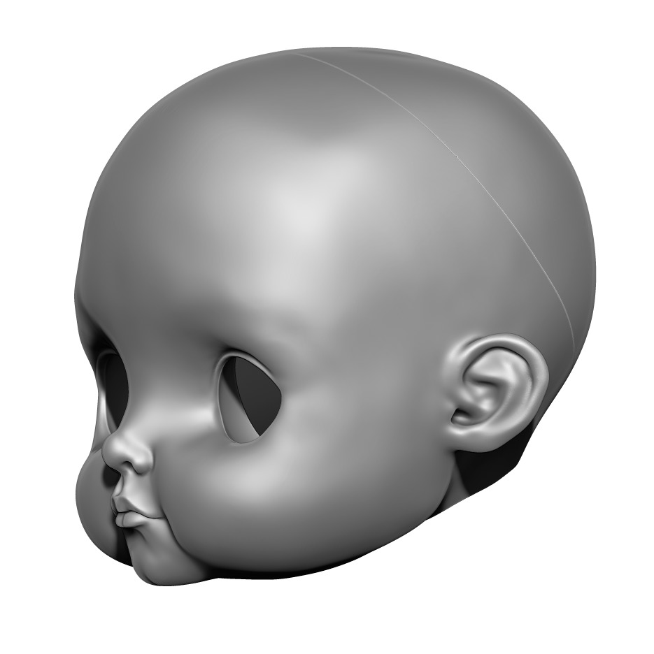 Jennifer - Head 3DHead HeadArt Headspace CreativeHead 3D print model_3