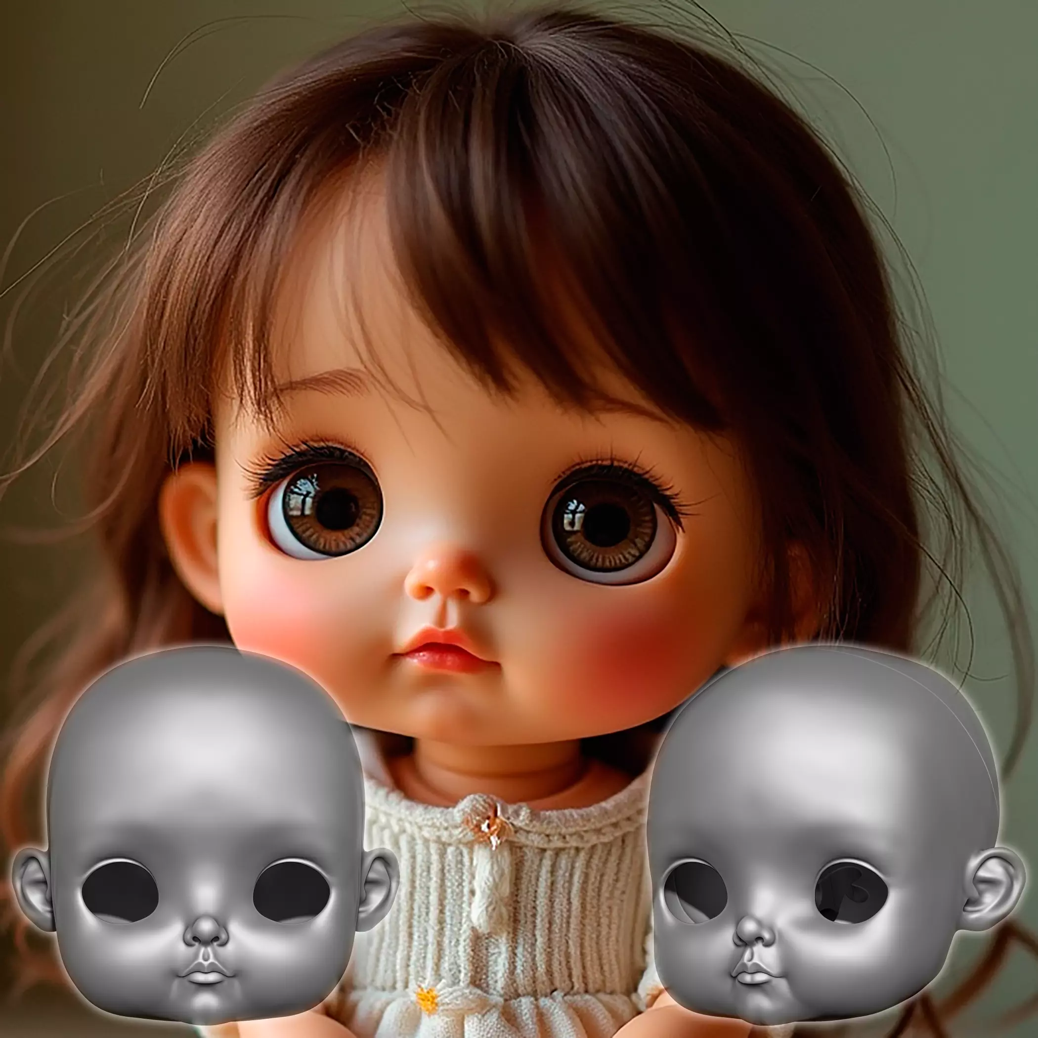 Jennifer - Head 3DHead HeadArt Headspace CreativeHead 3D print model_0