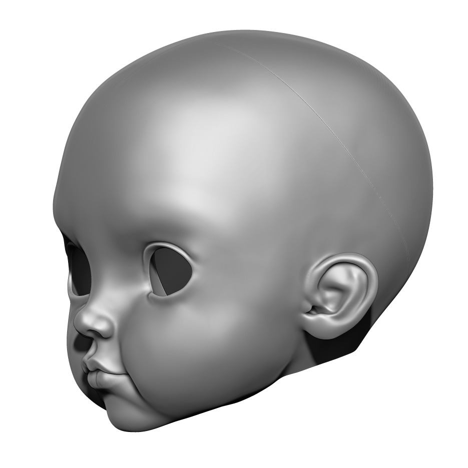 Jessica - Head 3DHead HeadArt Headspace CreativeHead 3D print model_3