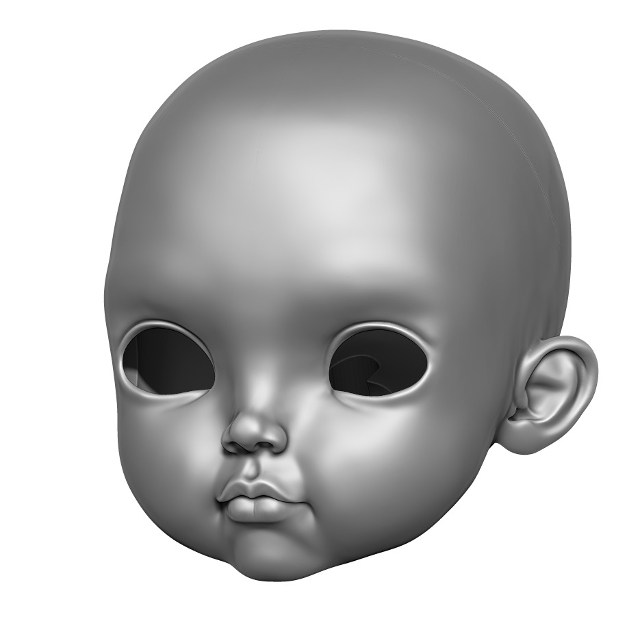 Jessica - Head 3DHead HeadArt Headspace CreativeHead 3D print model_2