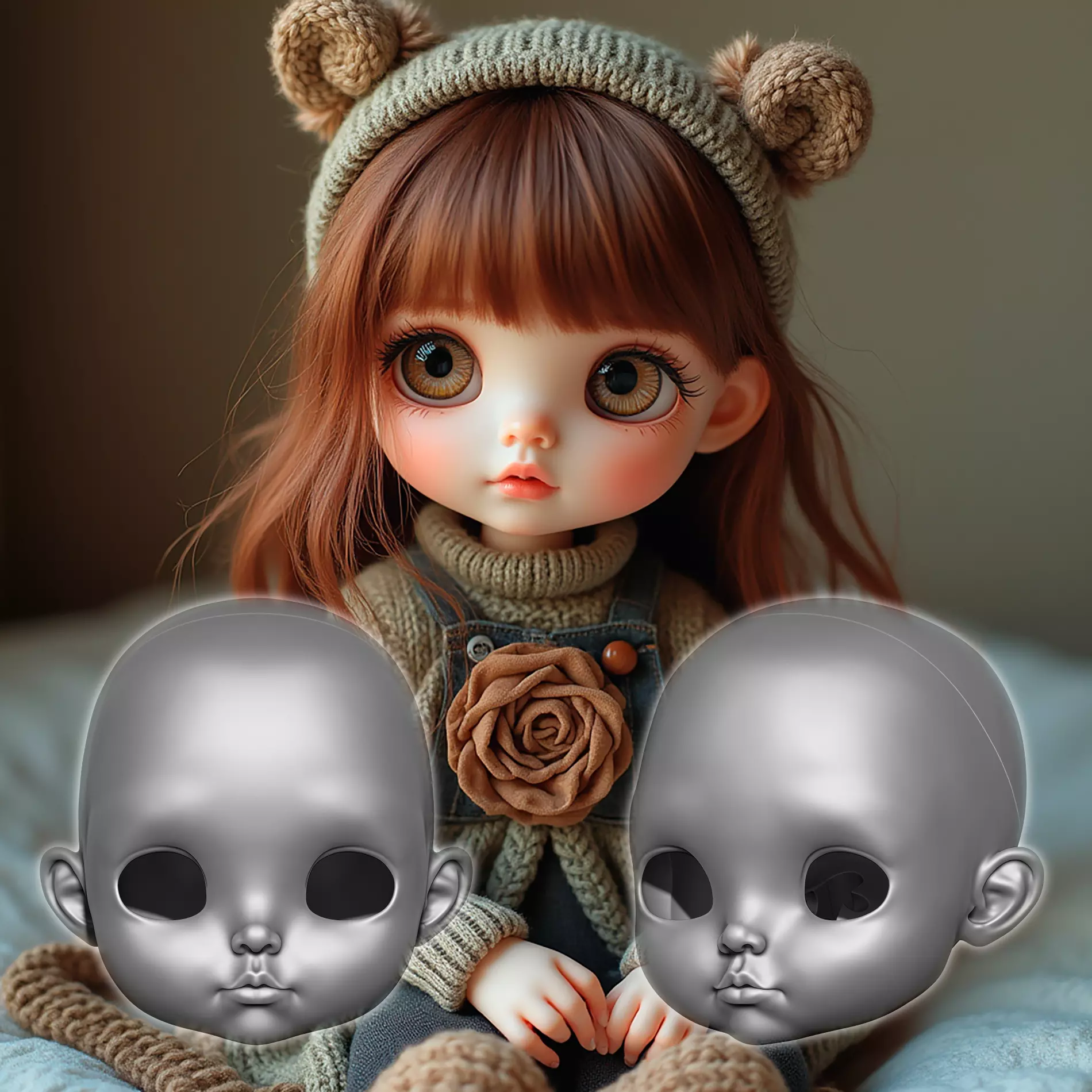 Juliet - Head 3DHead HeadArt Headspace CreativeHead 3D print model_0