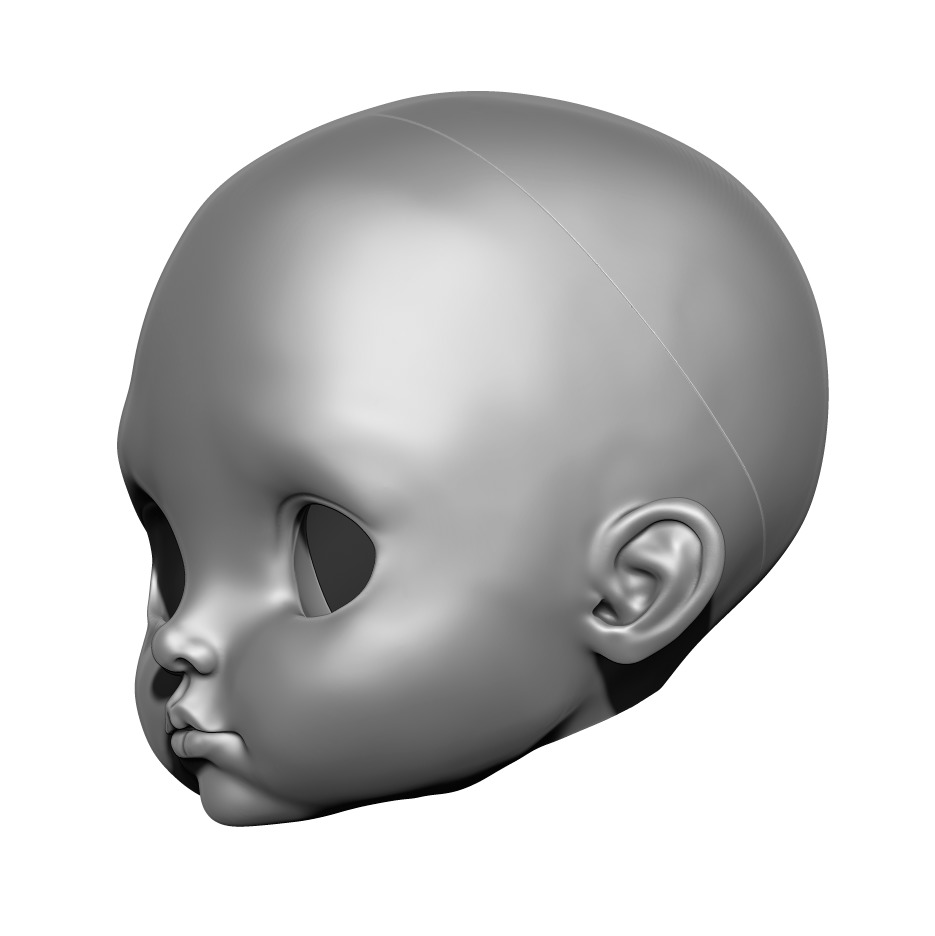 Juliet - Head 3DHead HeadArt Headspace CreativeHead 3D print model_3