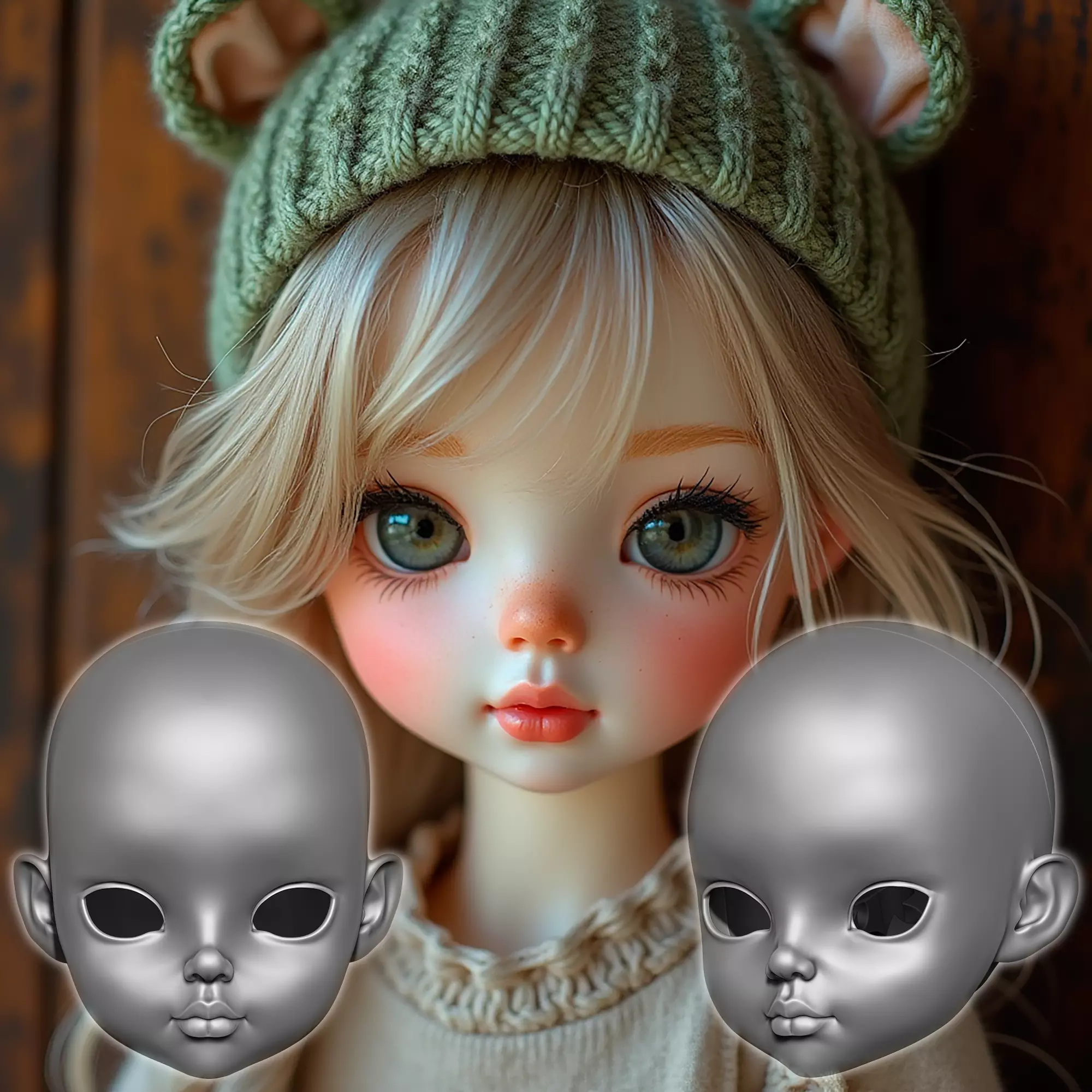 Mia - bjd Head bjd doll  3D Head Headspace Creative Head 3D print model_0