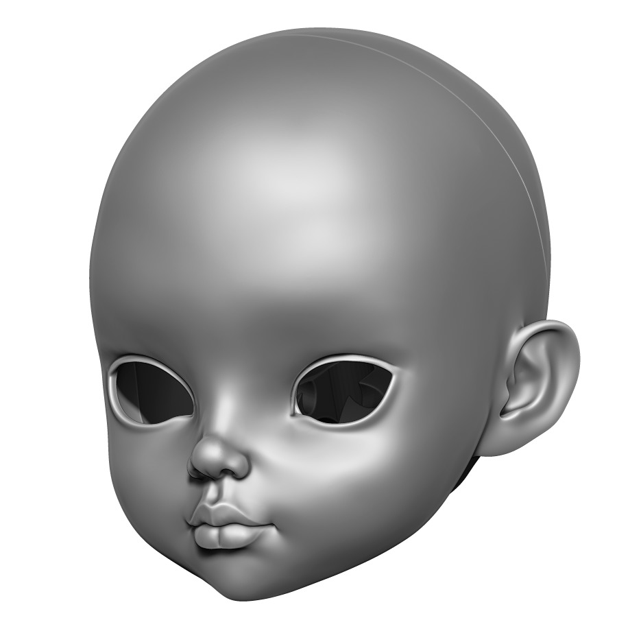 Mia - bjd Head bjd doll  3D Head Headspace Creative Head 3D print model_2