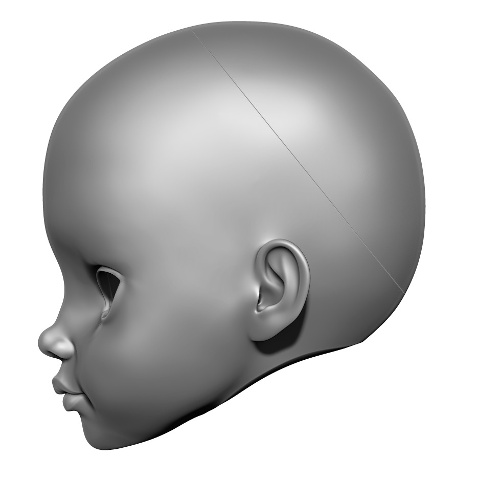 Mia - bjd Head bjd doll  3D Head Headspace Creative Head 3D print model_4