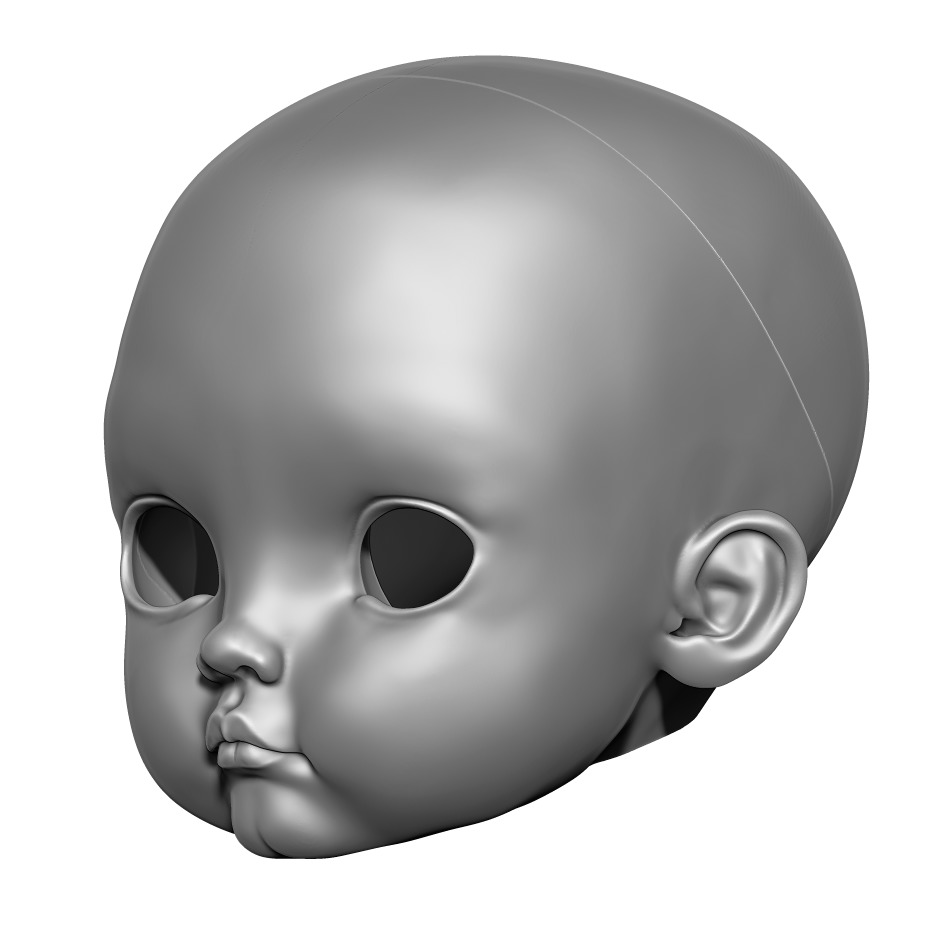 Veronica - Head 3DHead HeadArt Headspace CreativeHead 3D print model_3