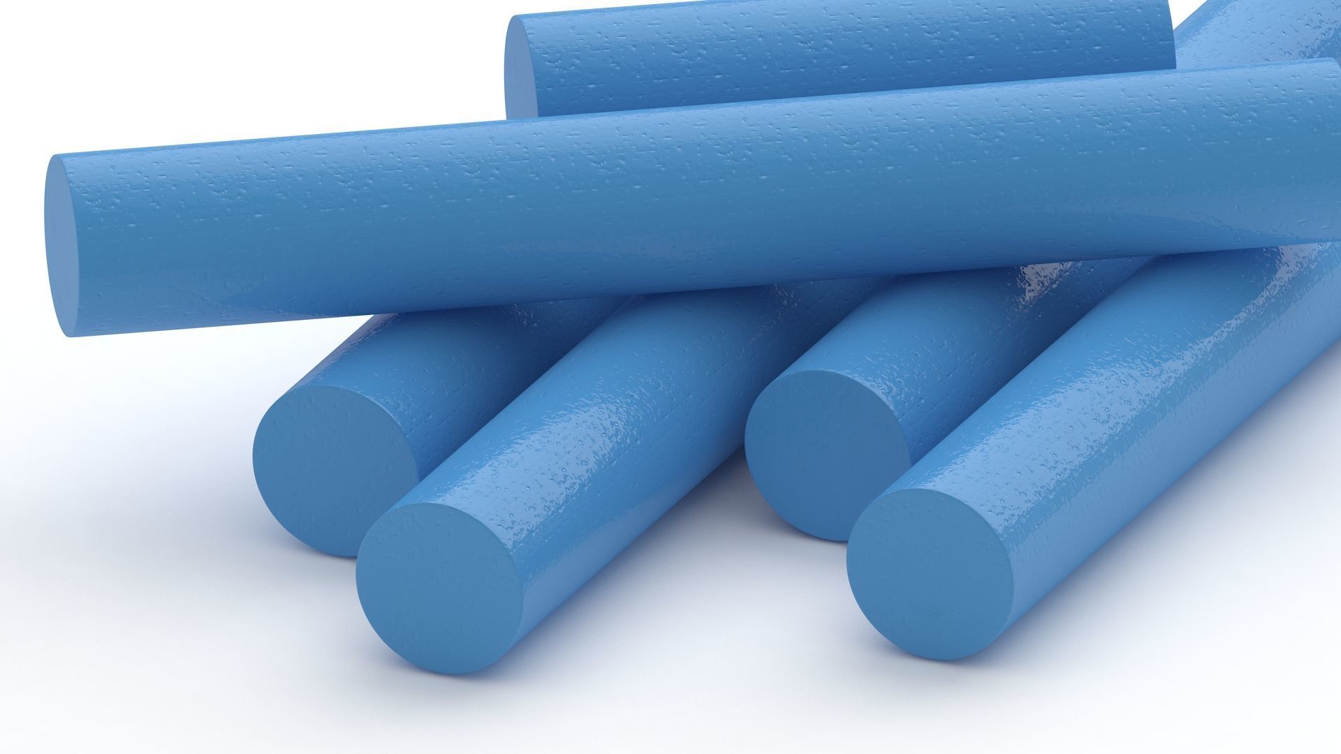 Blue Chalk Sticks 3D model_5