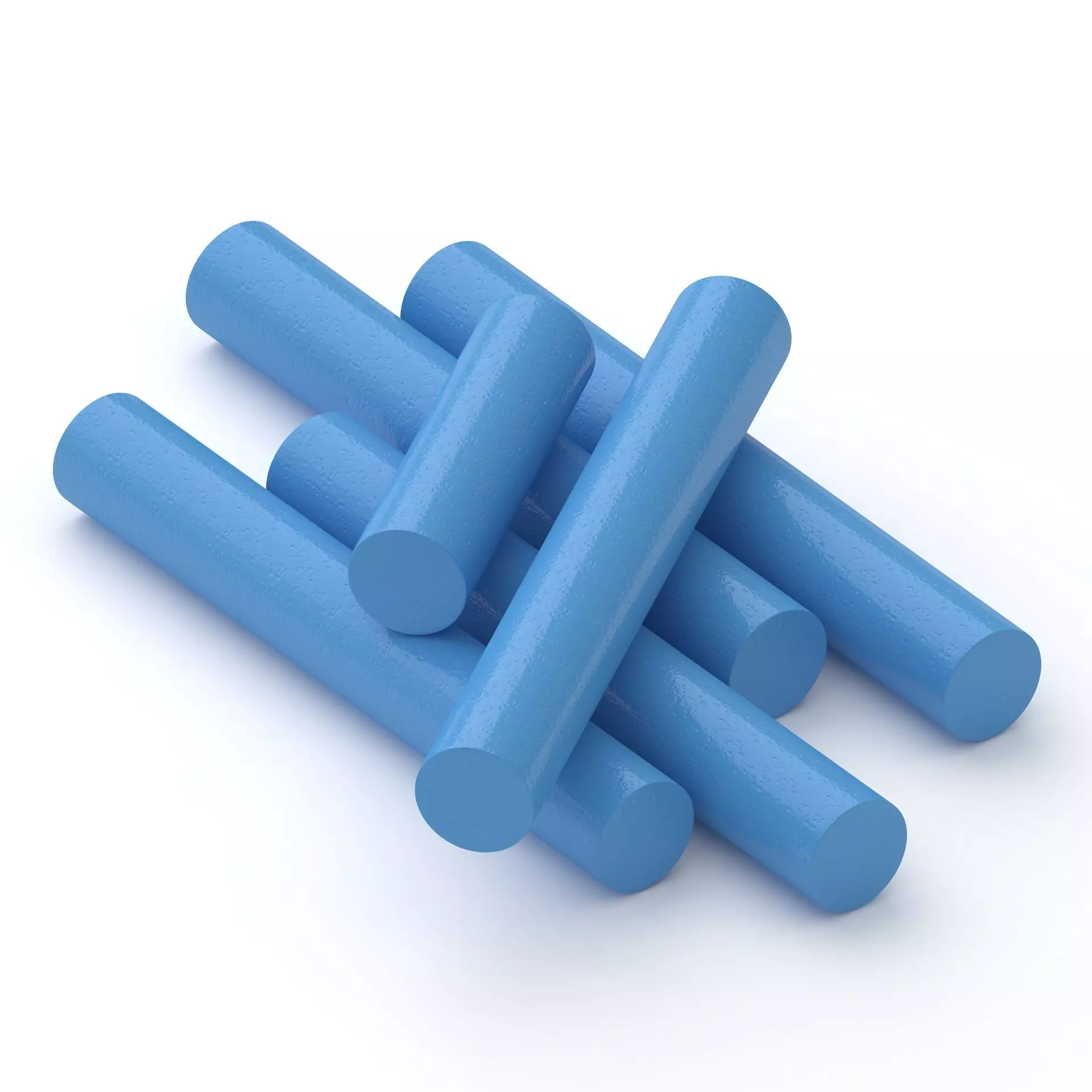Blue Chalk Sticks 3D model_0