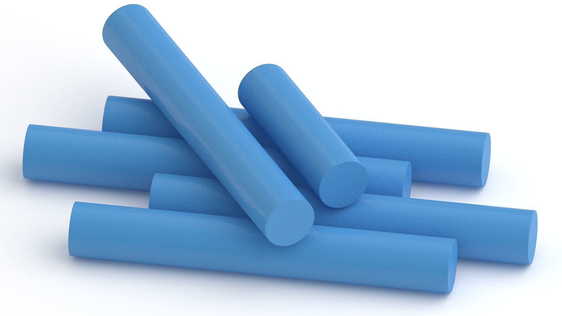 Blue Chalk Sticks 3D model_6