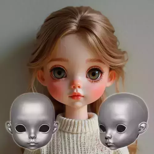 Victoria - Versatile 3D Head Model for Dolls and Figures