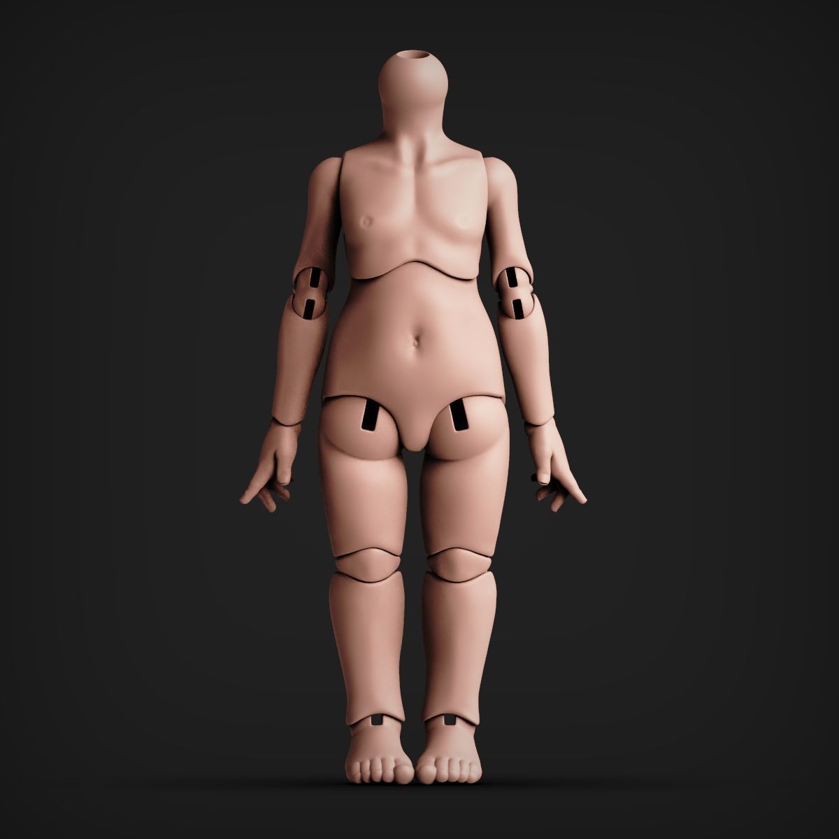 BJD Doll by TinyHeadsStudio  Realistic Details 3D print model_1