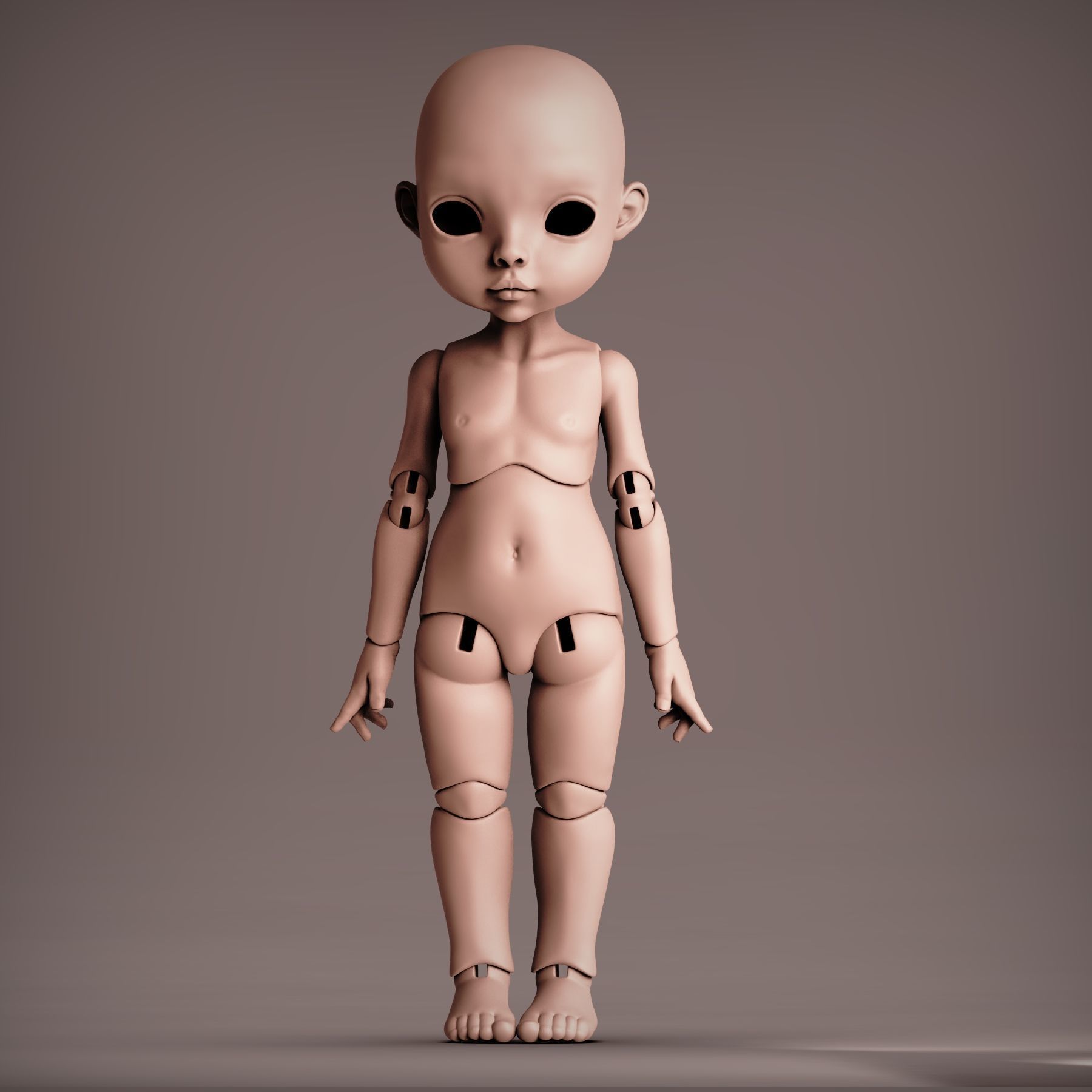 BJD Doll by TinyHeadsStudio  Realistic Details 3D print model_4