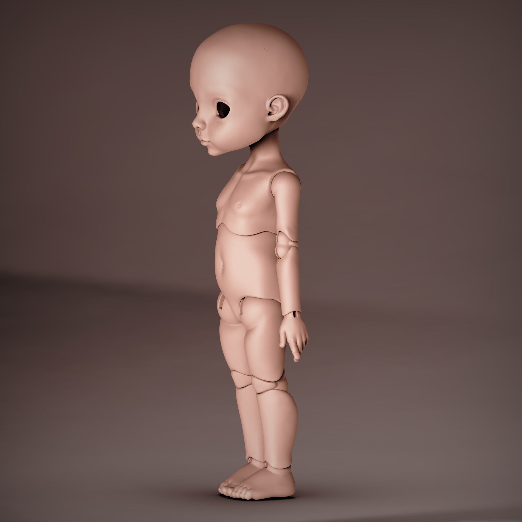 BJD Doll by TinyHeadsStudio  Realistic Details 3D print model_5