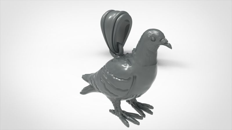 Dove pendant pigeon 3D print model_15