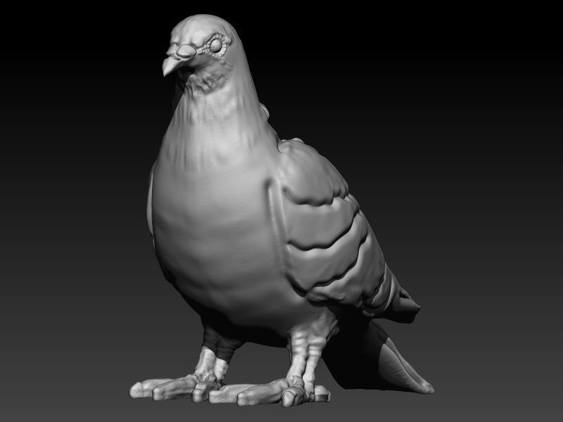 Dove pendant pigeon 3D print model_23