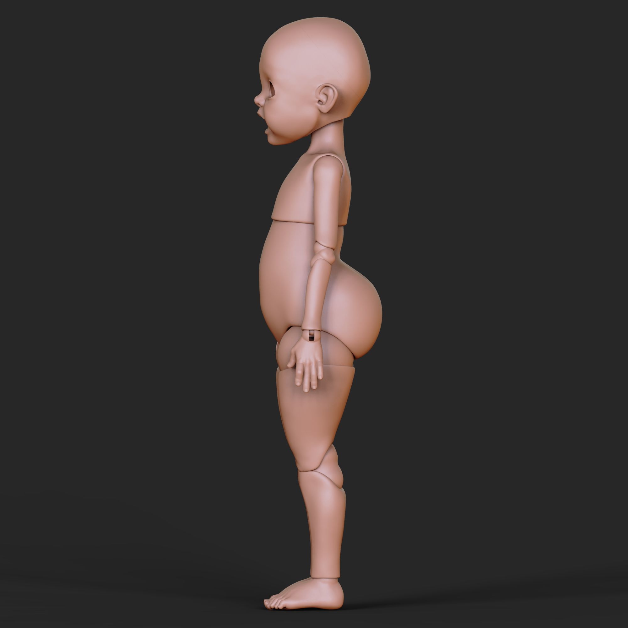 BJD Doll by TinyHeadsStudio Realistic Details 3D print model_2