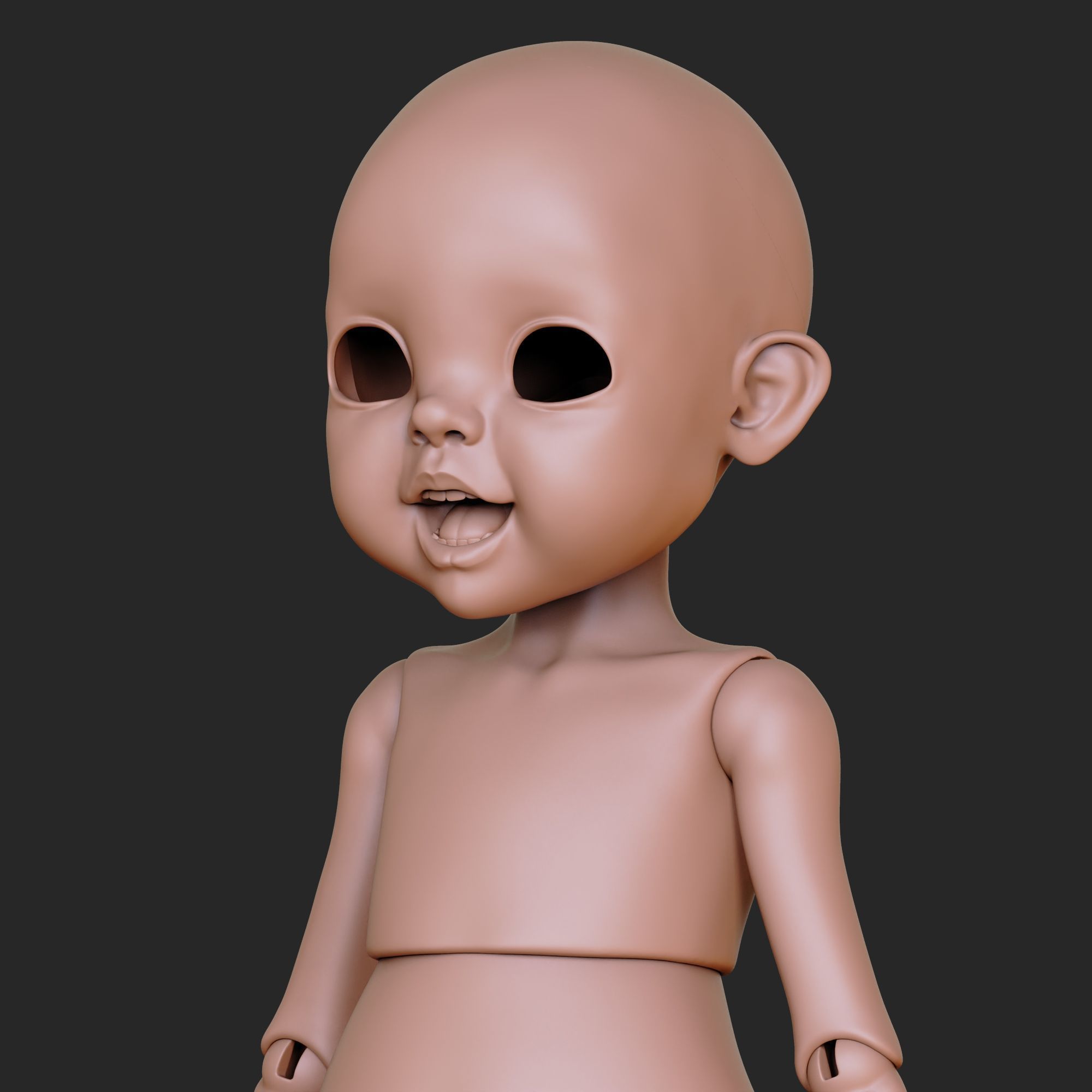 BJD Doll by TinyHeadsStudio Realistic Details 3D print model_5