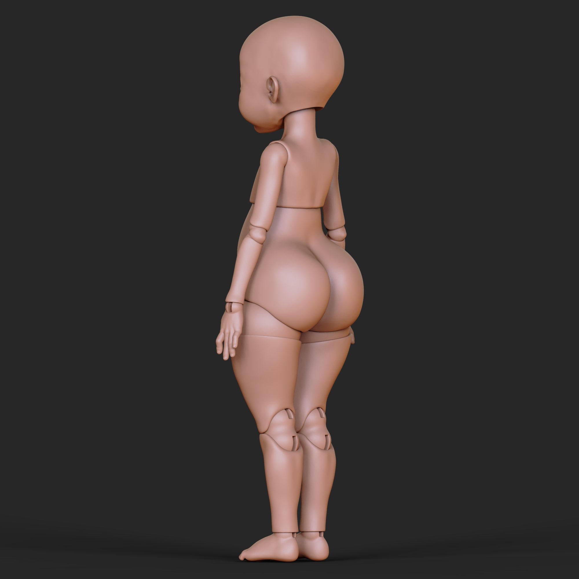 BJD Doll by TinyHeadsStudio Realistic Details 3D print model_3