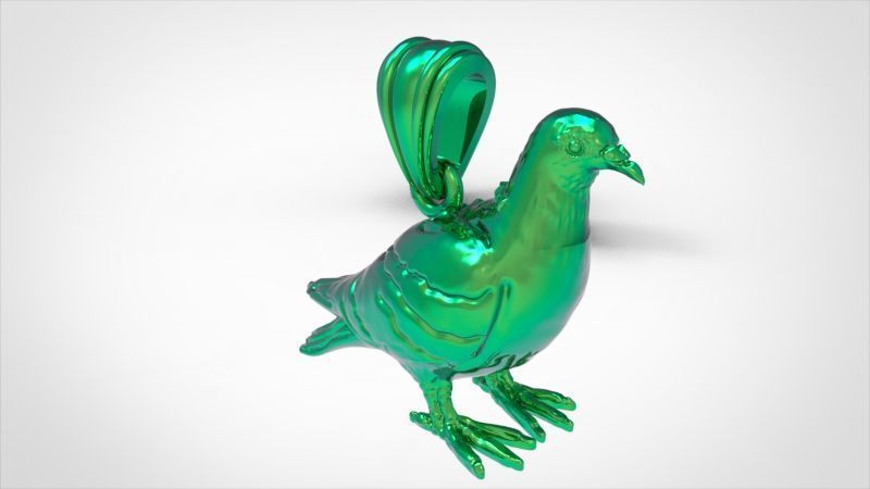 Dove pendant pigeon 3D print model_7