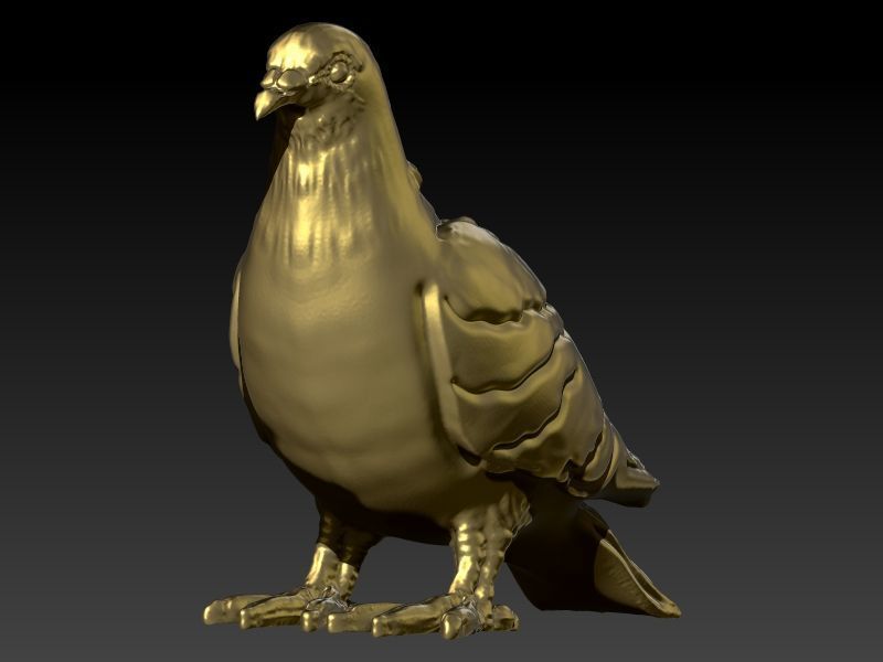 Dove pendant pigeon 3D print model_1