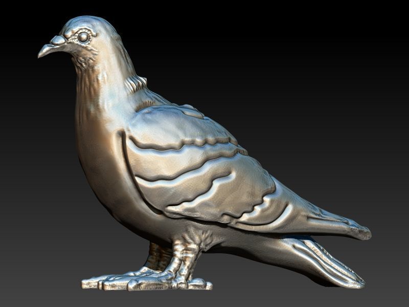 Dove pendant pigeon 3D print model_5