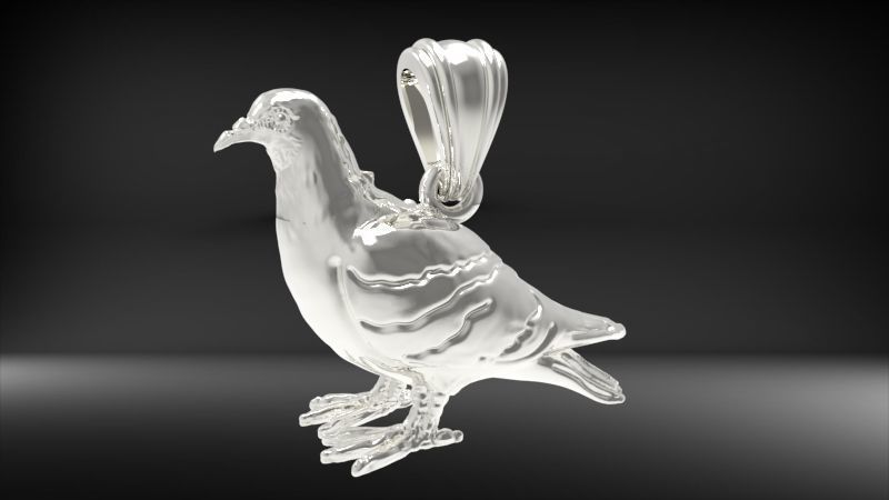 Dove pendant pigeon 3D print model_18