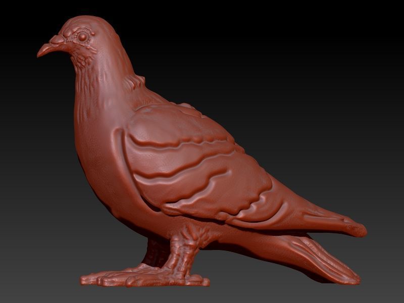 Dove pendant pigeon 3D print model_10