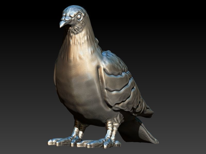 Dove pendant pigeon 3D print model_8