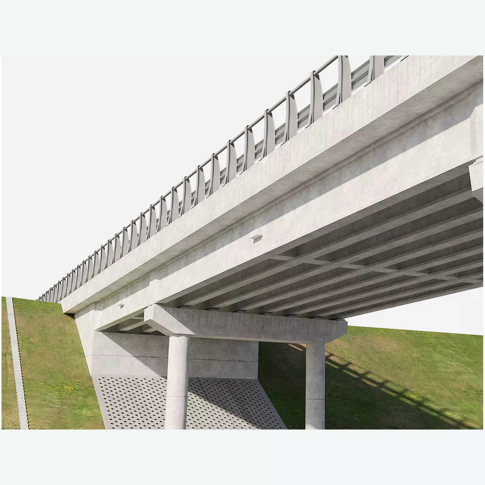 Road bridge one lane 01 3D model