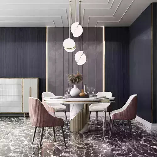 Modern dining room kitchen interior