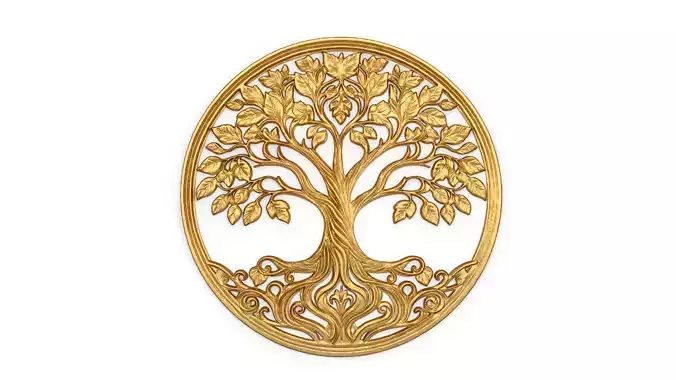 decor set wall panel wall tree relief mural CNC 50
