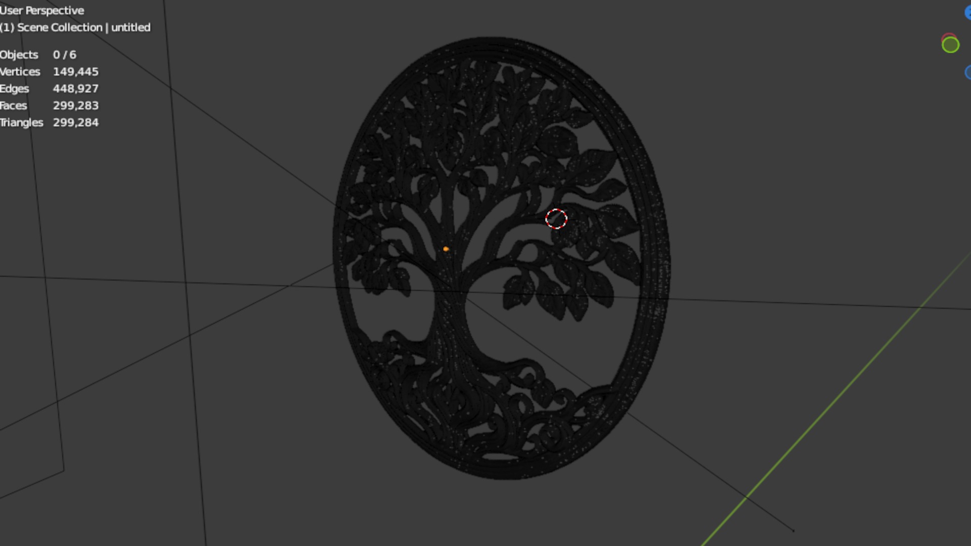 decor set wall panel wall tree relief mural CNC 50 3D model_6