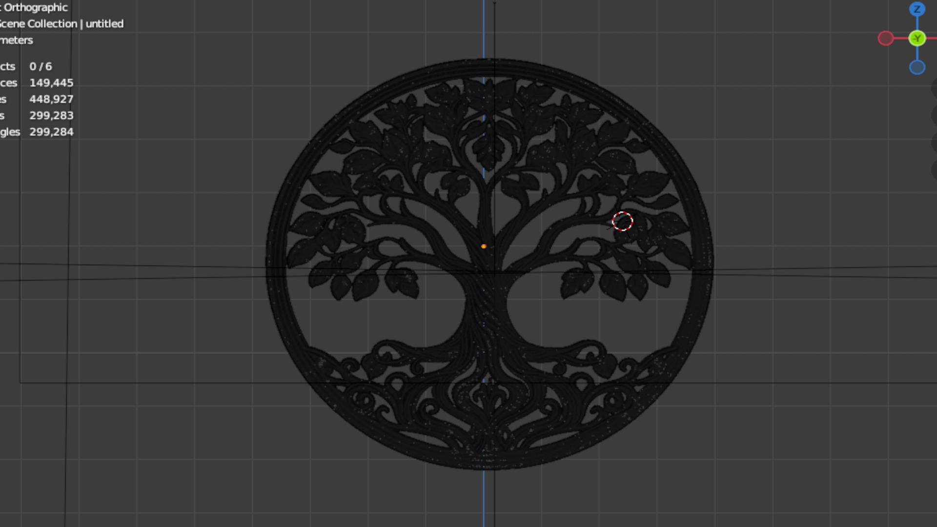 decor set wall panel wall tree relief mural CNC 50 3D model_5