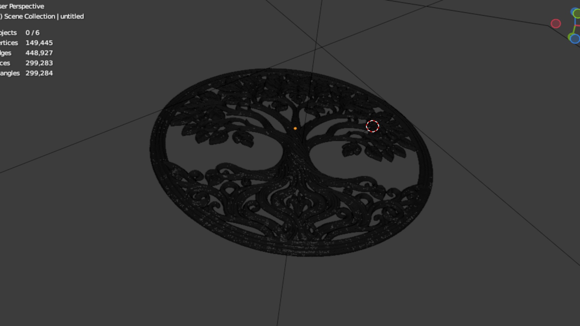 decor set wall panel wall tree relief mural CNC 50 3D model_7