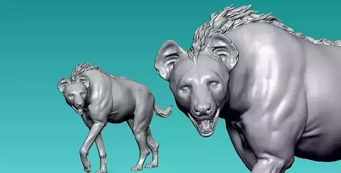 Hyena model - statue - 3D print 3D print model