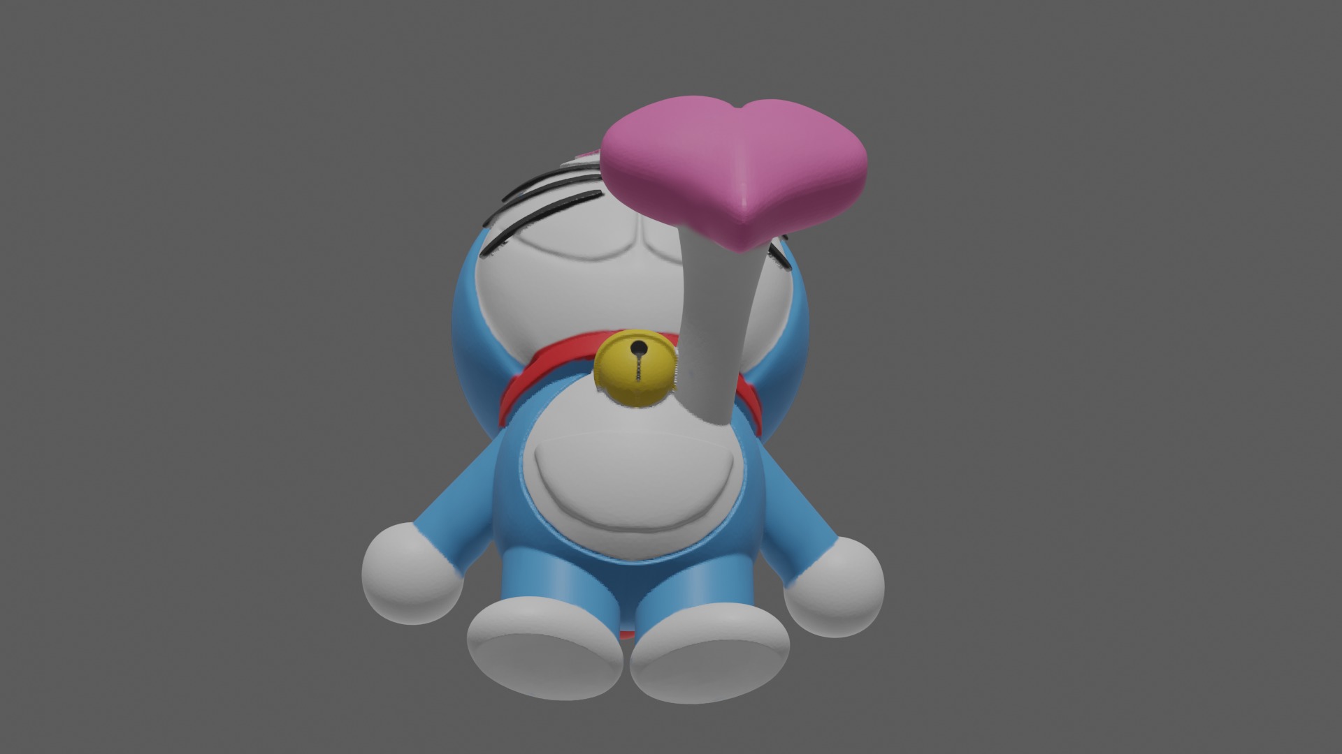 Doraemon in love 3D print model_1