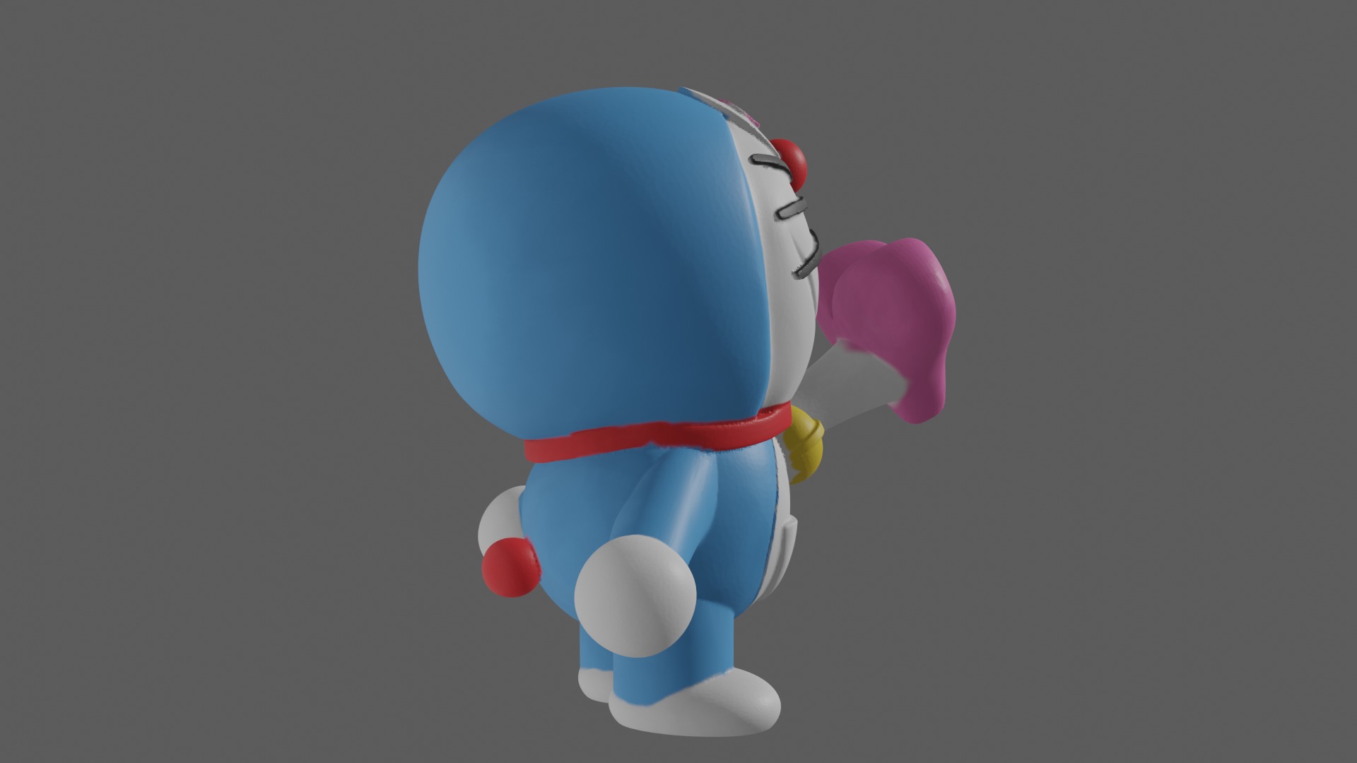Doraemon in love 3D print model_4