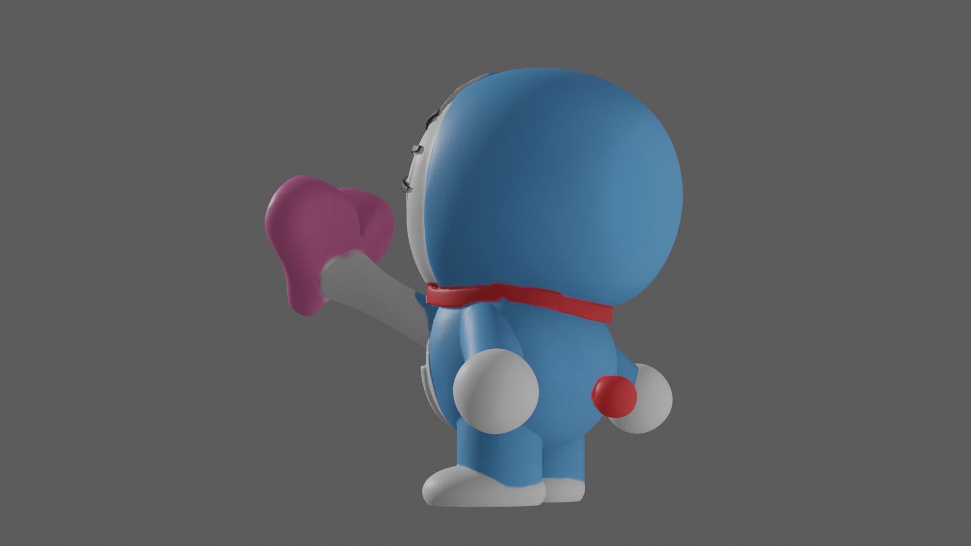 Doraemon in love 3D print model_2