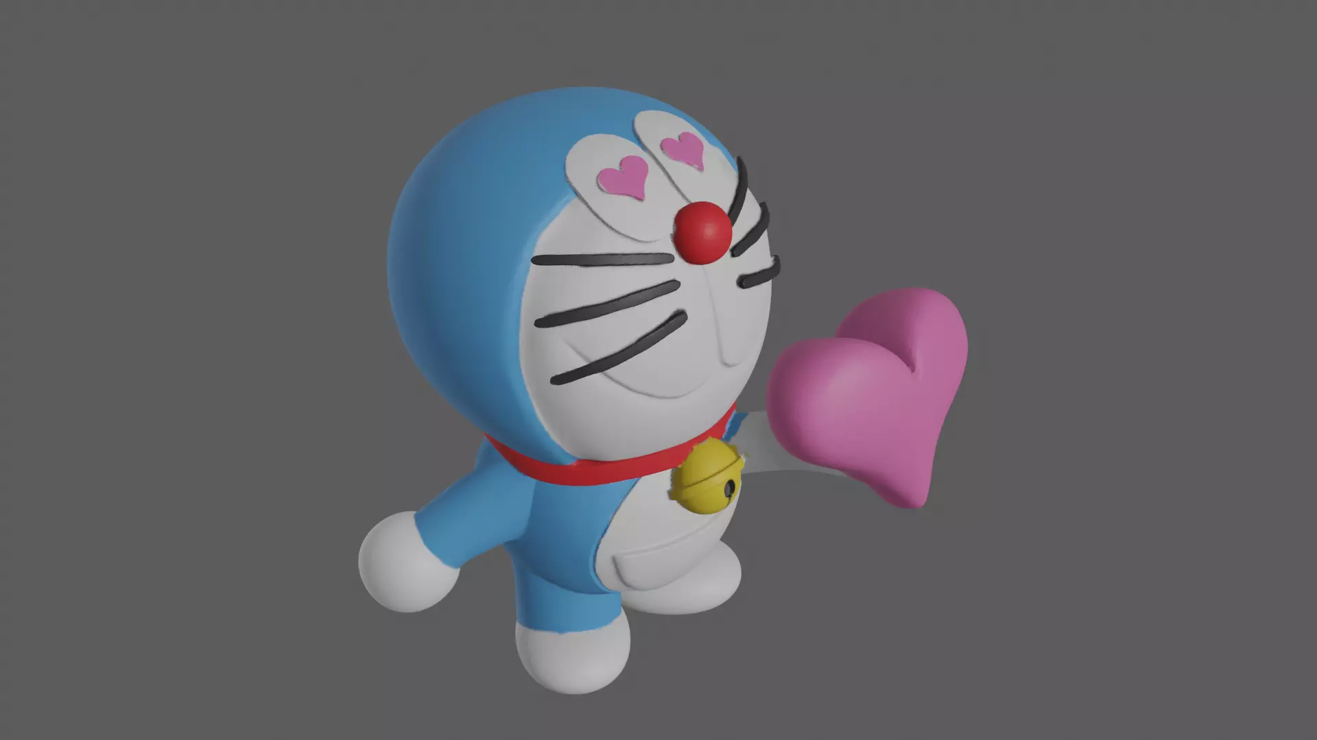 Doraemon in love 3D print model_0