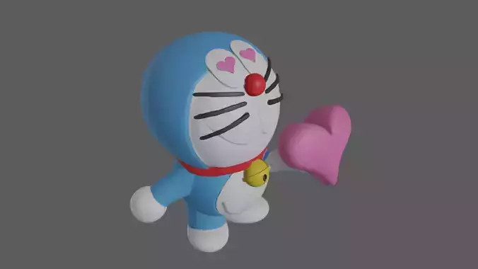 Doraemon in love 3D print model