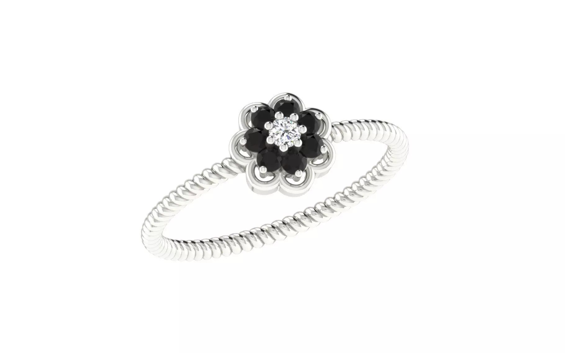 Women Ring Render 3dm STL OBJ FBX Details 3D print model