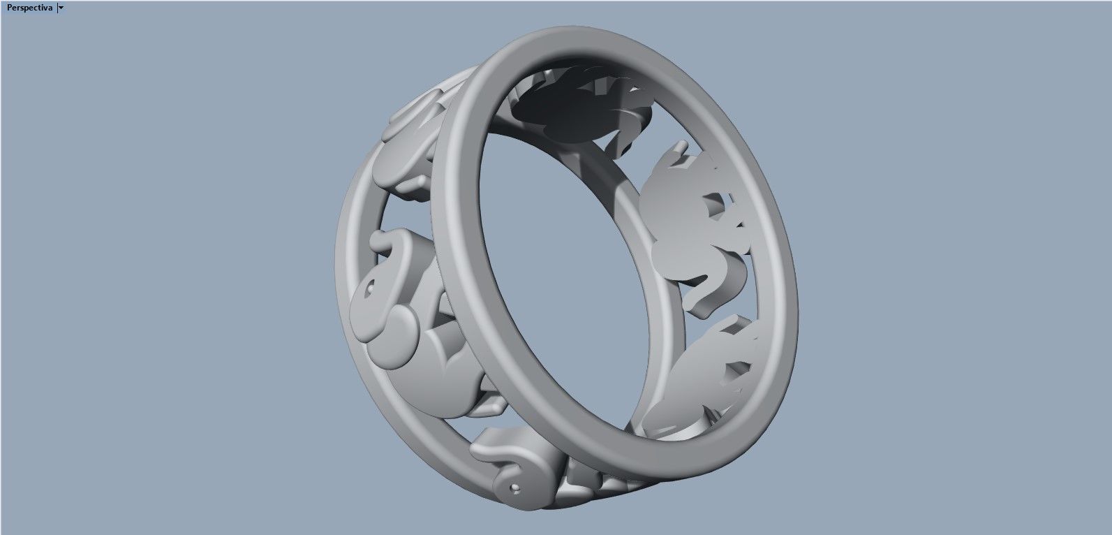 Elephant ring  3D print model_10