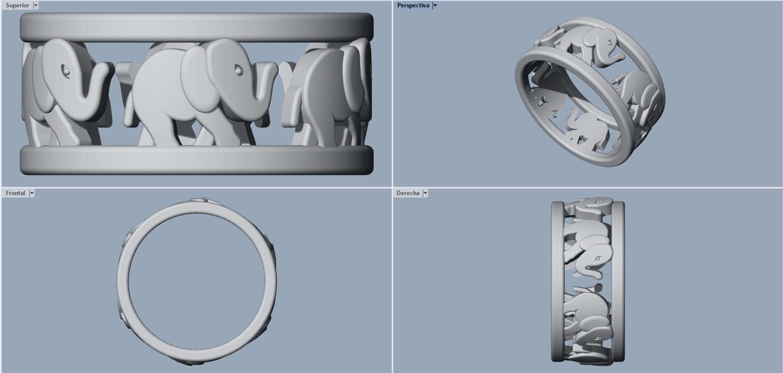 Elephant ring  3D print model_6