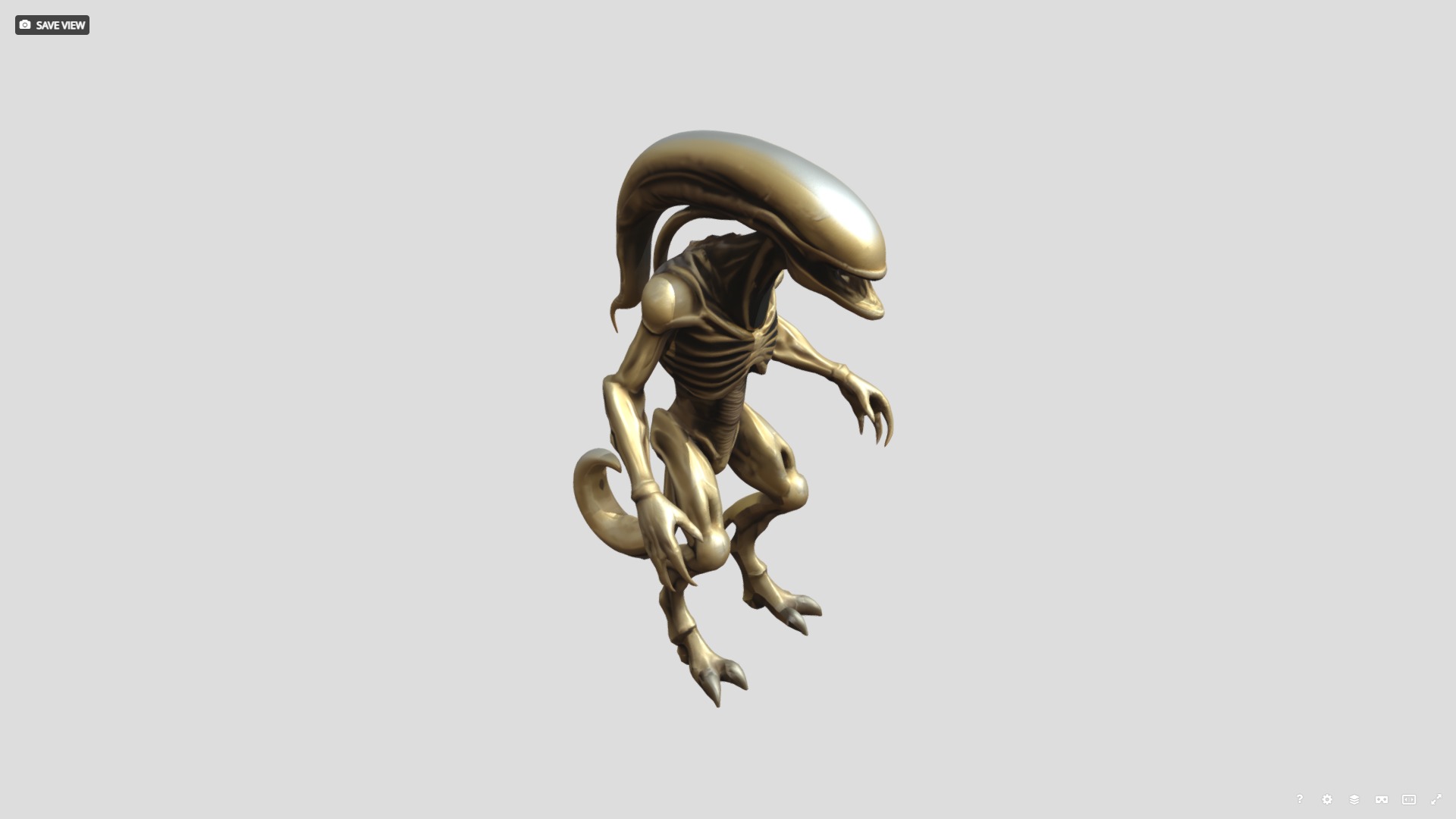 Alien Creature Printable Low-poly 3D model_2