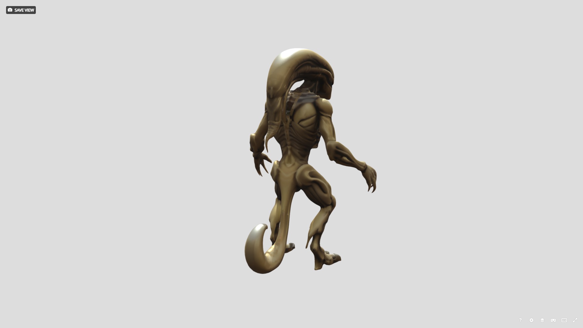Alien Creature Printable Low-poly 3D model_4