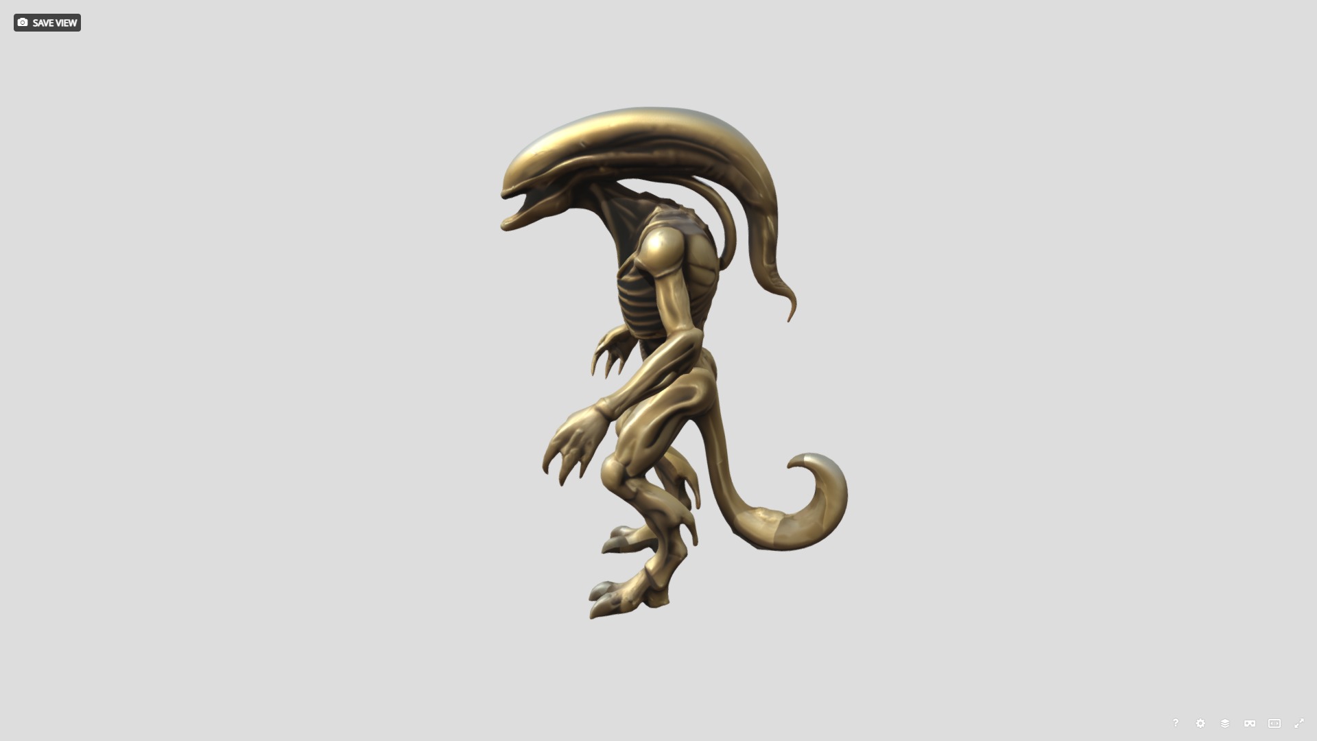 Alien Creature Printable Low-poly 3D model_6